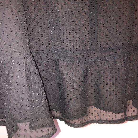 H&M Black Polka Dot Sheer Top - Picture 4 of 5